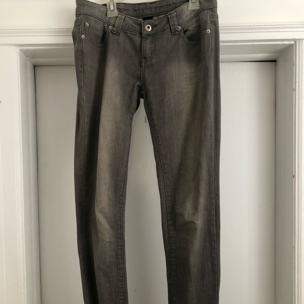 Gray skinny jeans